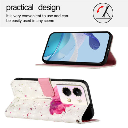 OPPO Reno9 5G Leather Flip Phone Case with 3D Painted Design, Card Holder, Wallet & Stand Function - Durable Protection & Easy Access