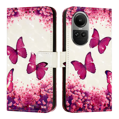 OPPO Reno10 Pro Global Leather Flip Phone Case with 3D Painted Design, Card Holder, Wallet & Stand Function - Durable Protection & Easy Access