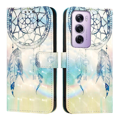 OPPO Reno12 Pro Global Leather Flip Phone Case with 3D Painted Design, Card Holder, Wallet & Stand Function - Durable Protection & Easy Access