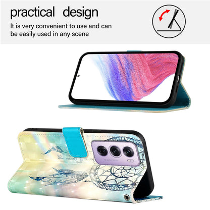 OPPO Reno12 Pro Global Leather Flip Phone Case with 3D Painted Design, Card Holder, Wallet & Stand Function - Durable Protection & Easy Access