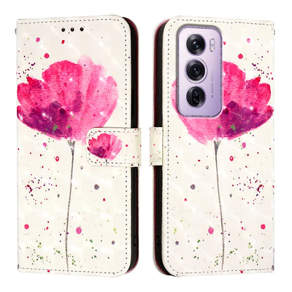 OPPO Reno12 Pro Global Leather Flip Phone Case with 3D Painted Design, Card Holder, Wallet & Stand Function - Durable Protection & Easy Access