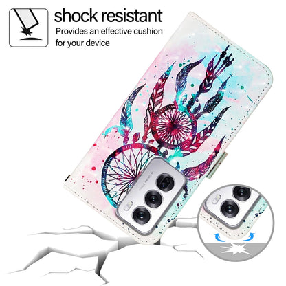 OPPO Reno12 Global Leather Flip Phone Case with 3D Painted Design, Card Holder, Wallet & Stand Function - Durable Protection & Easy Access