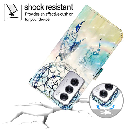 OPPO Reno12 Global Leather Flip Phone Case with 3D Painted Design, Card Holder, Wallet & Stand Function - Durable Protection & Easy Access