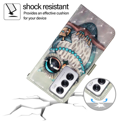 OPPO Reno12 Global Leather Flip Phone Case with 3D Painted Design, Card Holder, Wallet & Stand Function - Durable Protection & Easy Access