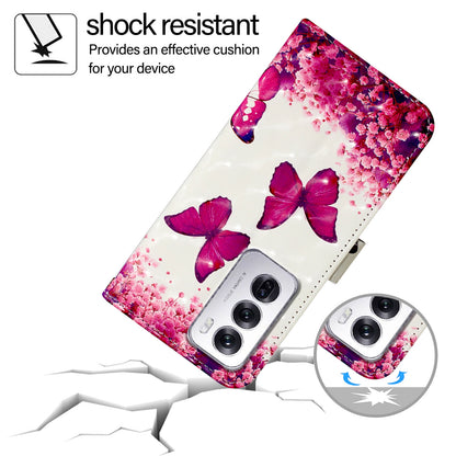 OPPO Reno12 Global Leather Flip Phone Case with 3D Painted Design, Card Holder, Wallet & Stand Function - Durable Protection & Easy Access