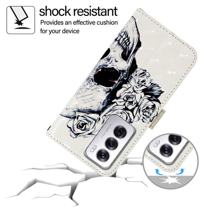 OPPO Reno12 Global Leather Flip Phone Case with 3D Painted Design, Card Holder, Wallet & Stand Function - Durable Protection & Easy Access