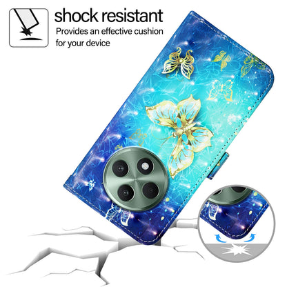 OPPO Reno12 F Global Leather Flip Phone Case with 3D Painted Design, Card Holder, Wallet & Stand Function - Durable Protection & Easy Access