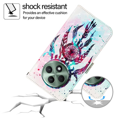 OPPO Reno12 F Global Leather Flip Phone Case with 3D Painted Design, Card Holder, Wallet & Stand Function - Durable Protection & Easy Access