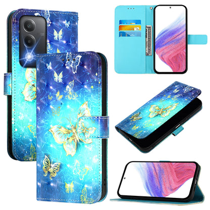 OPPO A80 5G EU Version Leather Flip Phone Case with 3D Painted Design, Card Holder, Wallet & Stand Function - Durable Protection & Easy Access