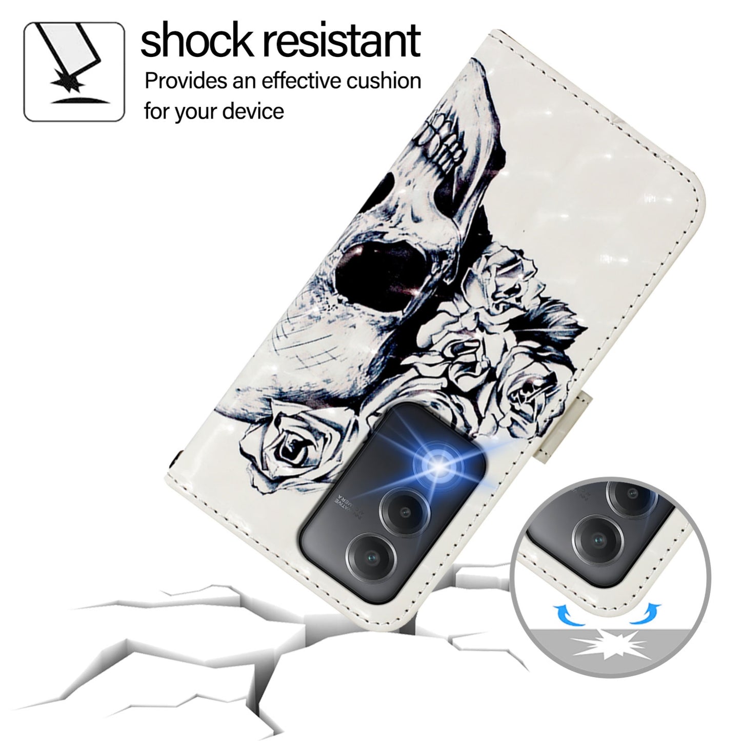 OPPO A80 5G EU Version Leather Flip Phone Case with 3D Painted Design, Card Holder, Wallet & Stand Function - Durable Protection & Easy Access