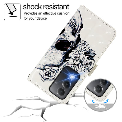 OPPO K12x 5G Global Leather Flip Phone Case with 3D Painted Design, Card Holder, Wallet & Stand Function - Durable Protection & Easy Access