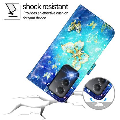 OPPO A3 Pro 5G India Leather Flip Phone Case with 3D Painted Design, Card Holder, Wallet & Stand Function - Durable Protection & Easy Access