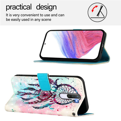 OPPO A5 2020 4G Leather Flip Phone Case with 3D Painted Design, Card Holder, Wallet & Stand Function - Durable Protection & Easy Access