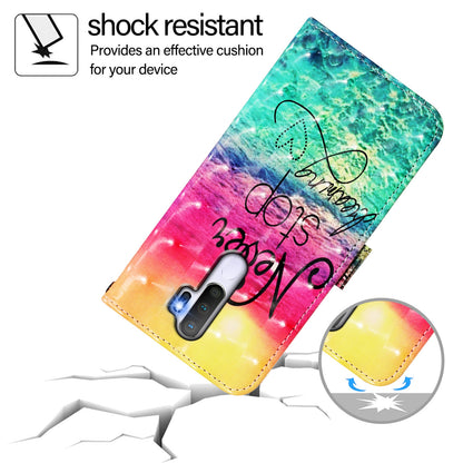 OPPO A5 2020 4G Leather Flip Phone Case with 3D Painted Design, Card Holder, Wallet & Stand Function - Durable Protection & Easy Access