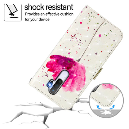 OPPO A5 2020 4G Leather Flip Phone Case with 3D Painted Design, Card Holder, Wallet & Stand Function - Durable Protection & Easy Access