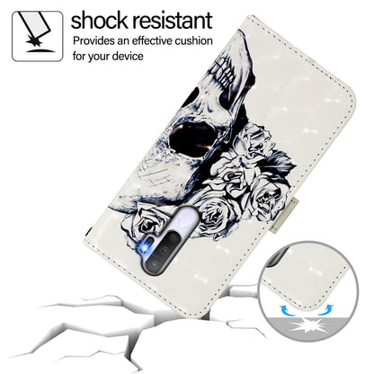 OPPO A5 2020 4G Leather Flip Phone Case with 3D Painted Design, Card Holder, Wallet & Stand Function - Durable Protection & Easy Access