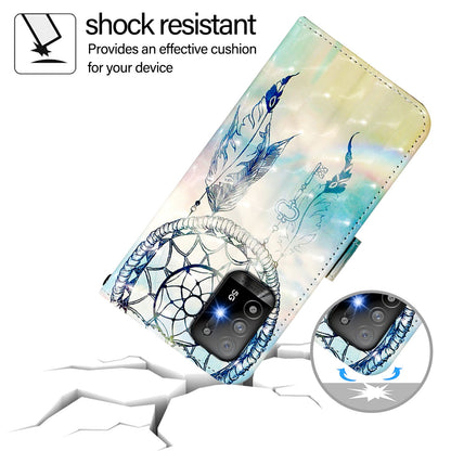 OPPO A94 5G Global Leather Flip Phone Case with 3D Painted Design, Card Holder, Wallet & Stand Function - Durable Protection & Easy Access