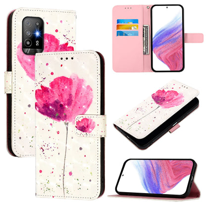 OPPO A94 5G Global Leather Flip Phone Case with 3D Painted Design, Card Holder, Wallet & Stand Function - Durable Protection & Easy Access