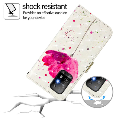 OPPO A94 5G Global Leather Flip Phone Case with 3D Painted Design, Card Holder, Wallet & Stand Function - Durable Protection & Easy Access