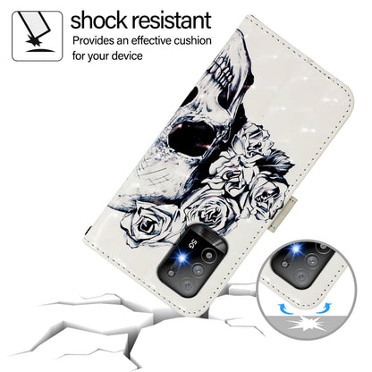 OPPO A94 5G Global Leather Flip Phone Case with 3D Painted Design, Card Holder, Wallet & Stand Function - Durable Protection & Easy Access