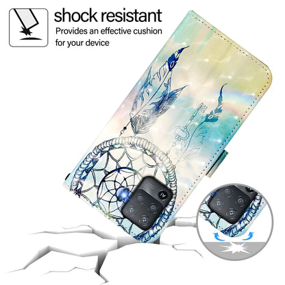 OPPO Reno5 F Leather Flip Phone Case with 3D Painted Design, Card Holder, Wallet & Stand Function - Durable Protection & Easy Access