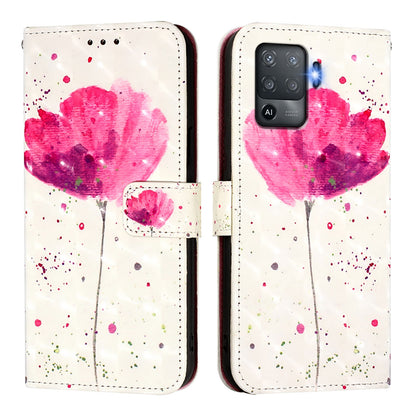 OPPO F19 Pro Leather Flip Phone Case with 3D Painted Design, Card Holder, Wallet & Stand Function - Durable Protection & Easy Access