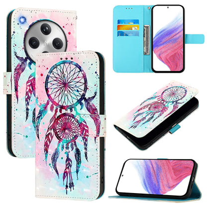 OPPO Find X8 Leather Flip Phone Case with 3D Painted Design, Card Holder, Wallet & Stand Function - Durable Protection & Easy Access