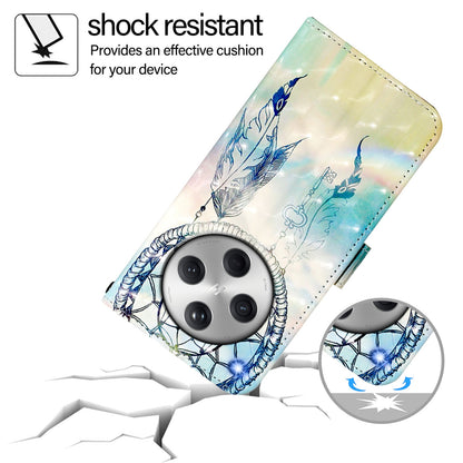 OPPO Find X8 Leather Flip Phone Case with 3D Painted Design, Card Holder, Wallet & Stand Function - Durable Protection & Easy Access