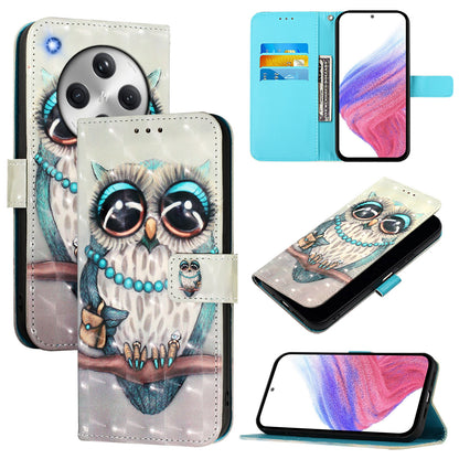 OPPO Find X8 Leather Flip Phone Case with 3D Painted Design, Card Holder, Wallet & Stand Function - Durable Protection & Easy Access