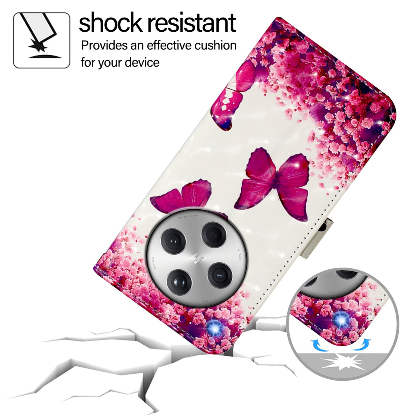 OPPO Find X8 Leather Flip Phone Case with 3D Painted Design, Card Holder, Wallet & Stand Function - Durable Protection & Easy Access