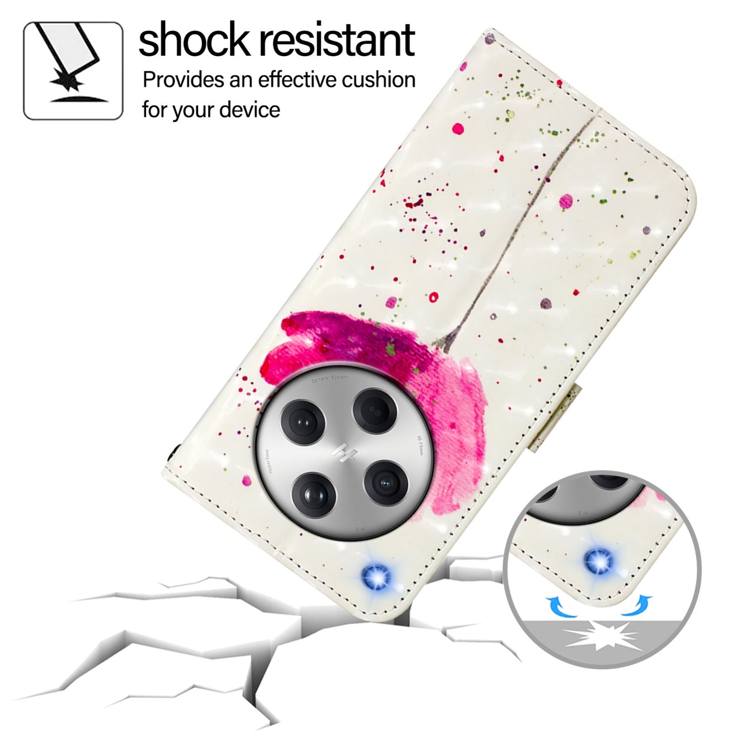 OPPO Find X8 Leather Flip Phone Case with 3D Painted Design, Card Holder, Wallet & Stand Function - Durable Protection & Easy Access