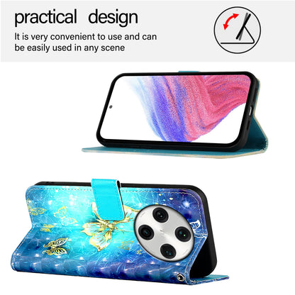 OPPO Find X8 Pro Leather Flip Phone Case with 3D Painted Design, Card Holder, Wallet & Stand Function - Durable Protection & Easy Access