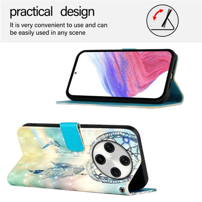 OPPO Find X8 Pro Leather Flip Phone Case with 3D Painted Design, Card Holder, Wallet & Stand Function - Durable Protection & Easy Access