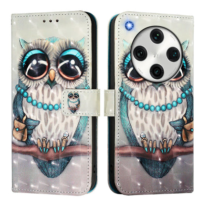 OPPO Find X8 Pro Leather Flip Phone Case with 3D Painted Design, Card Holder, Wallet & Stand Function - Durable Protection & Easy Access