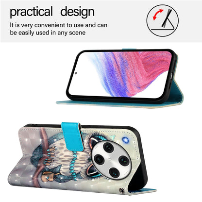 OPPO Find X8 Pro Leather Flip Phone Case with 3D Painted Design, Card Holder, Wallet & Stand Function - Durable Protection & Easy Access