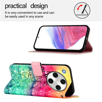 OPPO Find X8 Pro Leather Flip Phone Case with 3D Painted Design, Card Holder, Wallet & Stand Function - Durable Protection & Easy Access