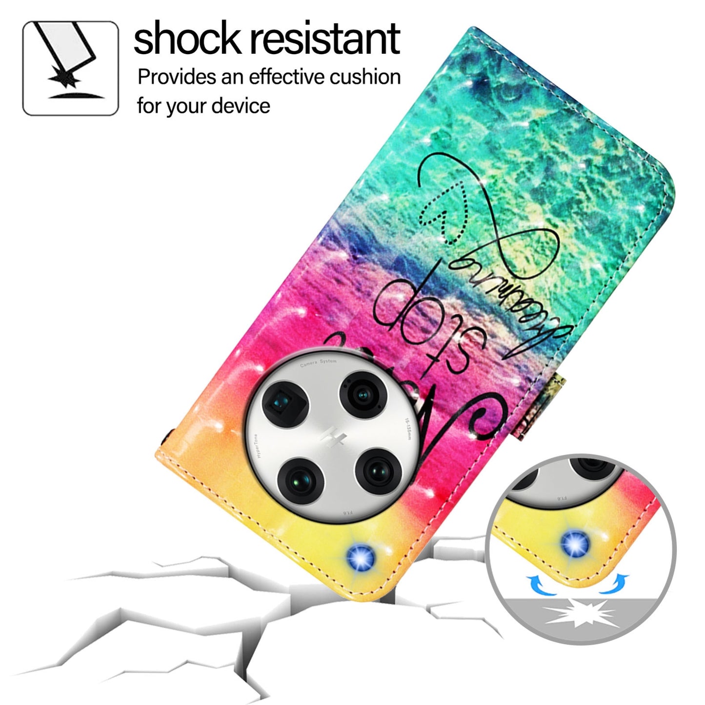 OPPO Find X8 Pro Leather Flip Phone Case with 3D Painted Design, Card Holder, Wallet & Stand Function - Durable Protection & Easy Access