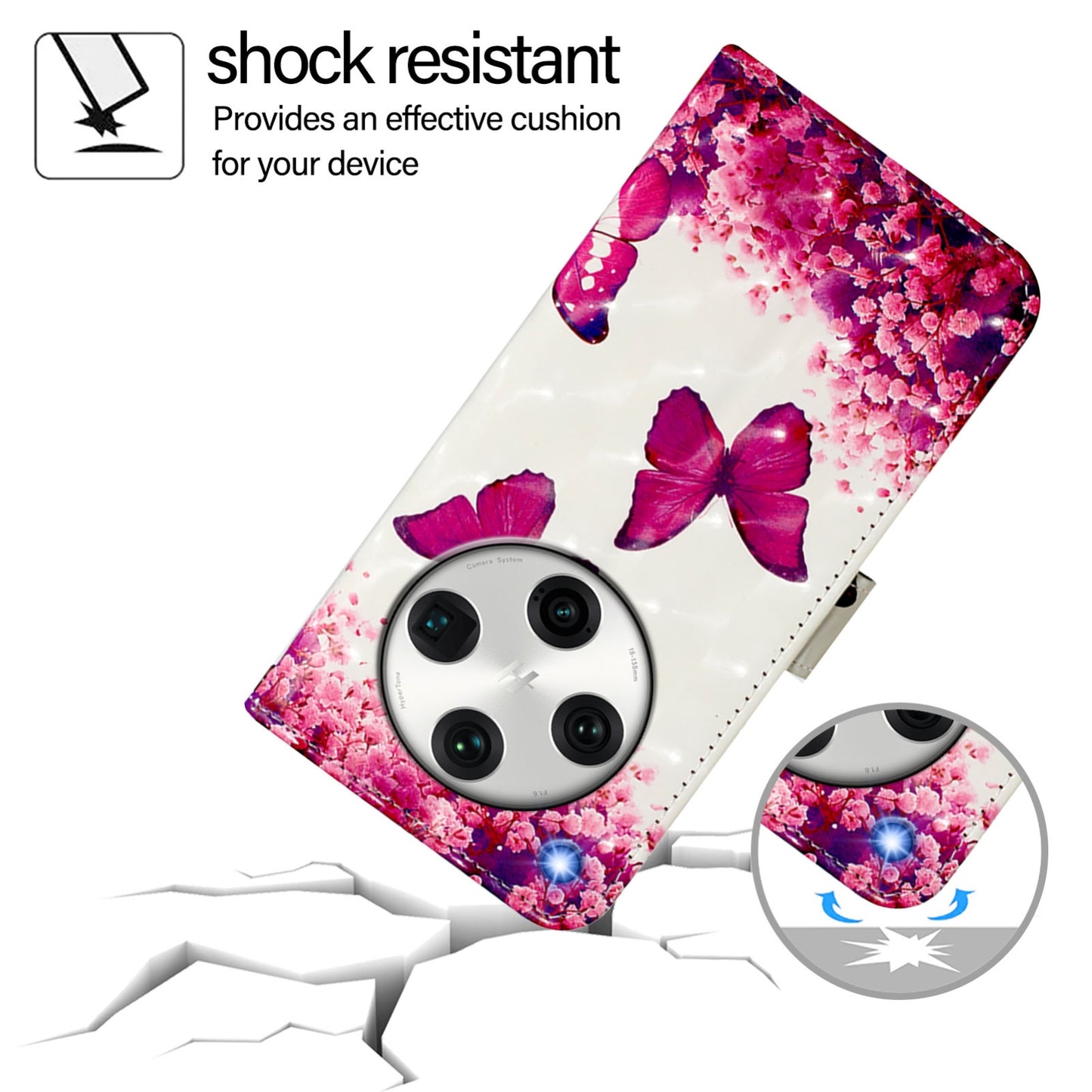 OPPO Find X8 Pro Leather Flip Phone Case with 3D Painted Design, Card Holder, Wallet & Stand Function - Durable Protection & Easy Access