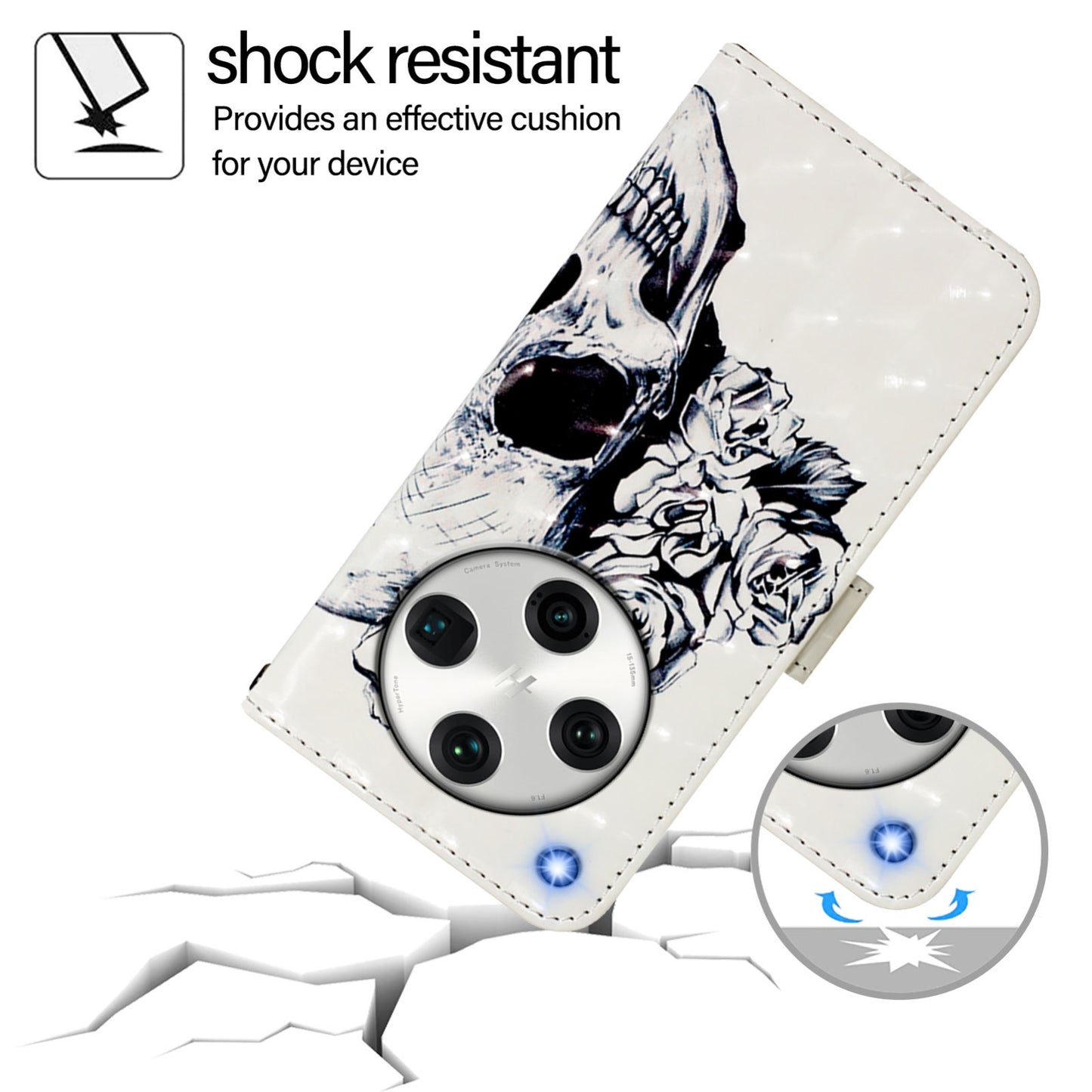 OPPO Find X8 Pro Leather Flip Phone Case with 3D Painted Design, Card Holder, Wallet & Stand Function - Durable Protection & Easy Access