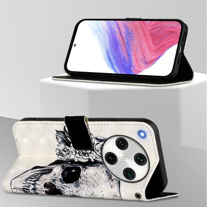 OPPO Find X8 Pro Leather Flip Phone Case with 3D Painted Design, Card Holder, Wallet & Stand Function - Durable Protection & Easy Access