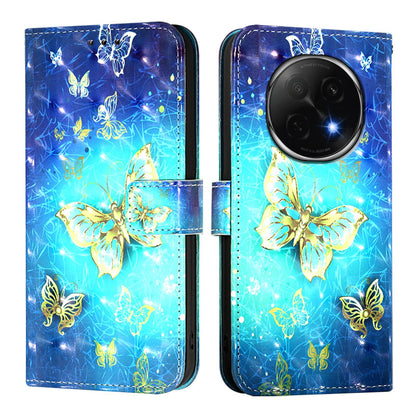 OPPO A5 Pro China Leather Flip Phone Case with 3D Painted Design, Card Holder, Wallet & Stand Function - Durable Protection & Easy Access