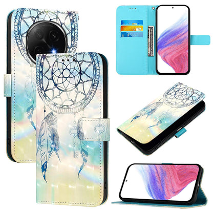 OPPO A5 Pro China Leather Flip Phone Case with 3D Painted Design, Card Holder, Wallet & Stand Function - Durable Protection & Easy Access