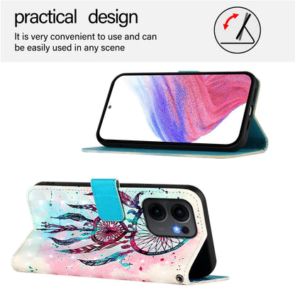 OPPO Reno13 F 5G Global Leather Flip Phone Case with 3D Painted Design, Card Holder, Wallet & Stand Function - Durable Protection & Easy Access