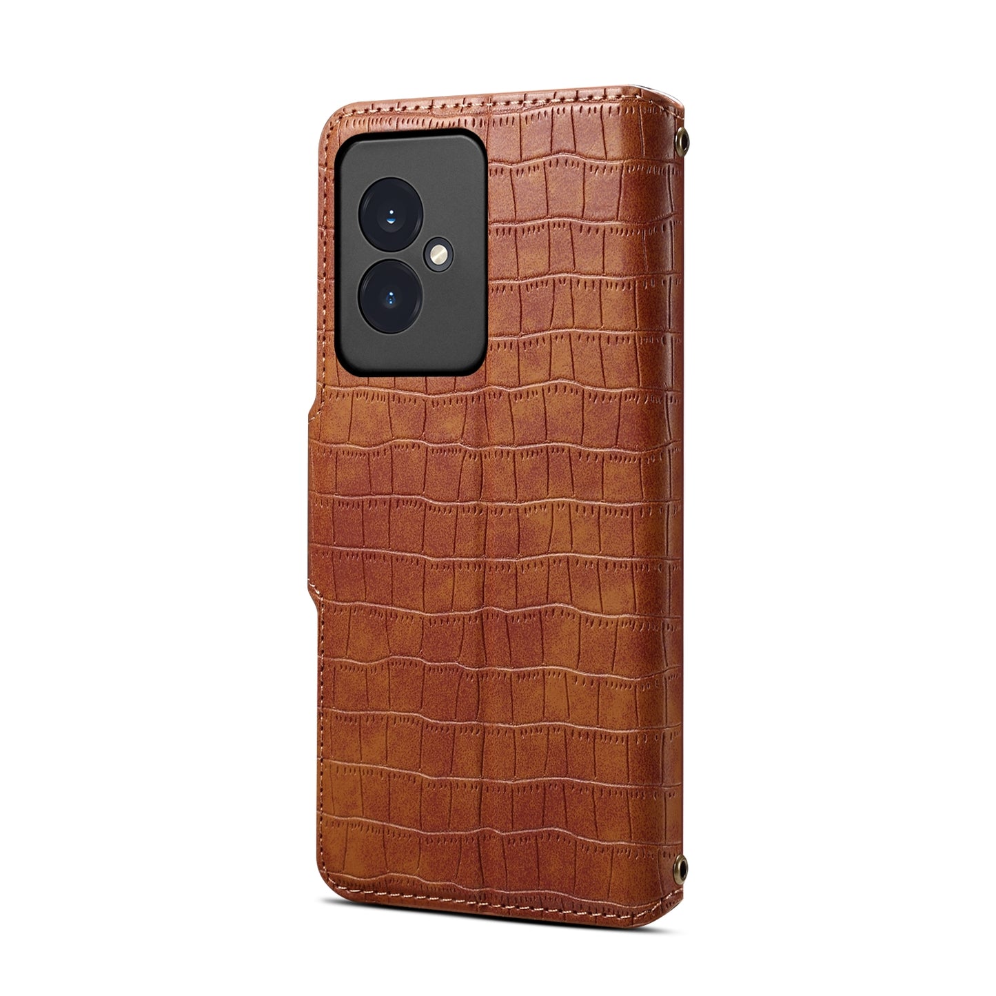 Honor 100 Denior Leather Case - Crocodile Texture with Oil Edge, Wallet & Kickstand Features