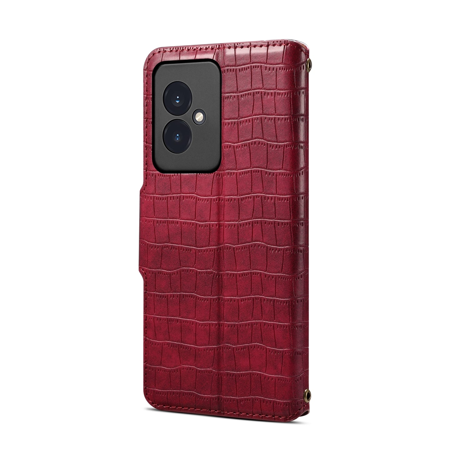 Honor 100 Denior Leather Case - Crocodile Texture with Oil Edge, Wallet & Kickstand Features