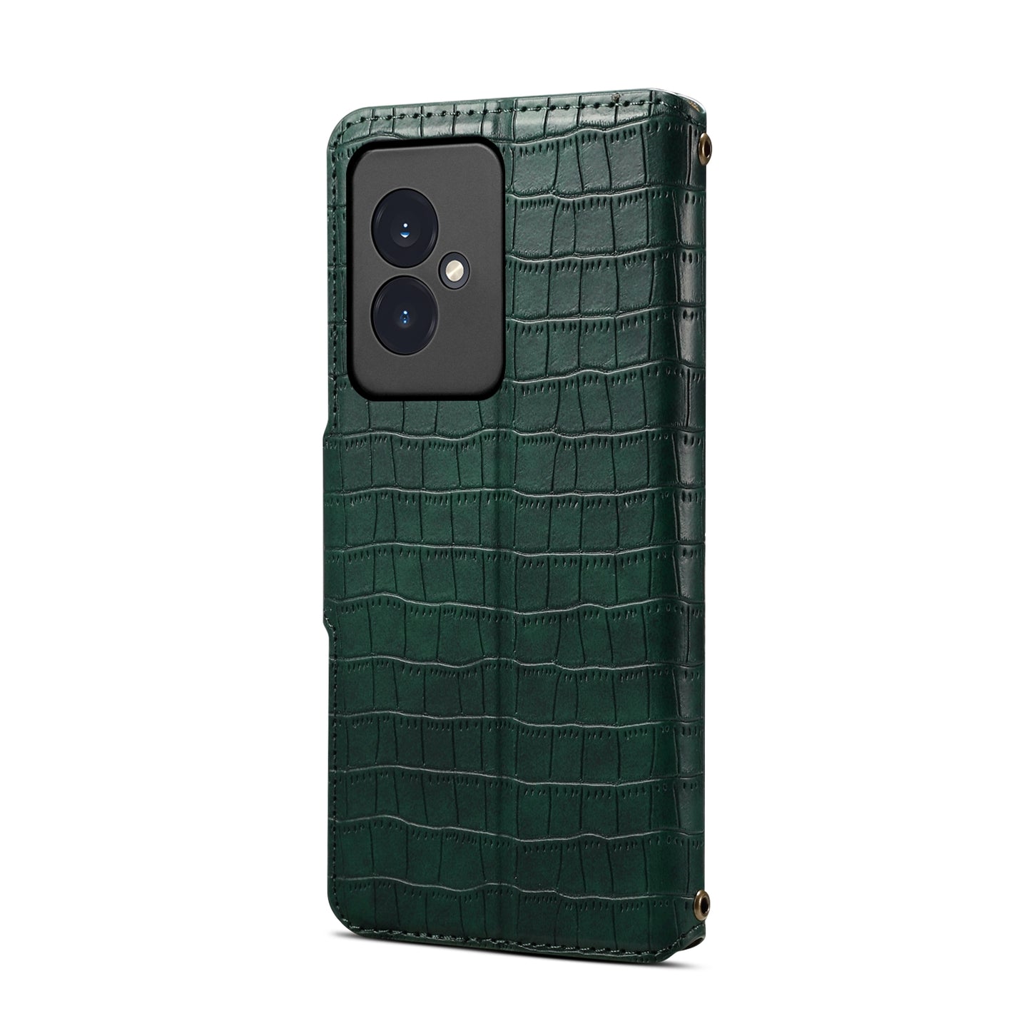 Honor 100 Denior Leather Case - Crocodile Texture with Oil Edge, Wallet & Kickstand Features