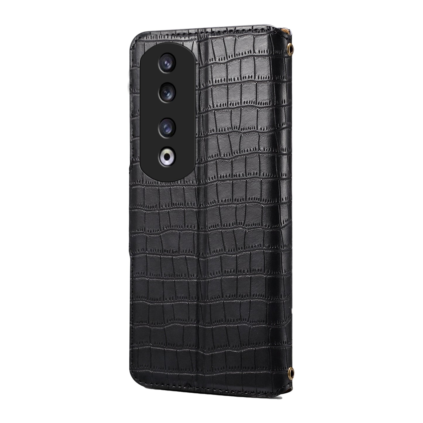 Honor 90 Pro Denior Leather Case - Crocodile Texture with Oil Edge, Wallet & Kickstand Features