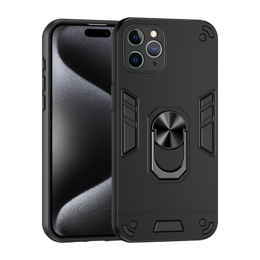 Shockproof iPhone 11 Pro Max Phone Case with 360° Rotatable Metal Ring Holder, Magnetic Car Mount Stand, Ultra-Thin PC & Silicone Protection Cover