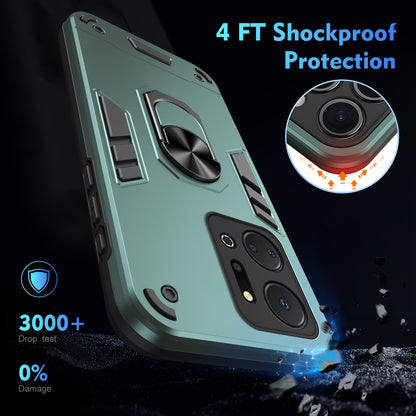 Shockproof Honor X7a Phone Case with 360° Rotatable Metal Ring Holder, Magnetic Car Mount Stand, Ultra-Thin PC & Silicone Protection Cover