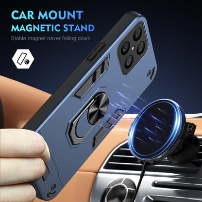 Shockproof Honor X8 Phone Case with 360° Rotatable Metal Ring Holder, Magnetic Car Mount Stand, Ultra-Thin PC & Silicone Protection Cover